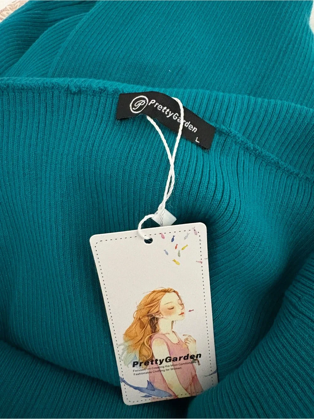Off-Shoulder Teal Maxi Ribbed Dress